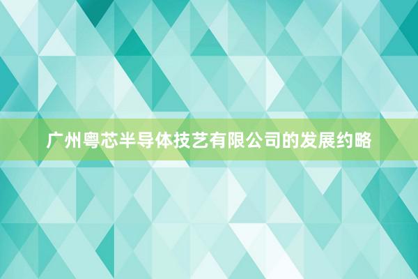 广州粤芯半导体技艺有限公司的发展约略